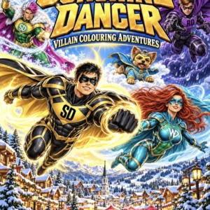 Cover of Sunshine Dancer: Villain Colouring Adventures by Stef Raine and Sol Rick