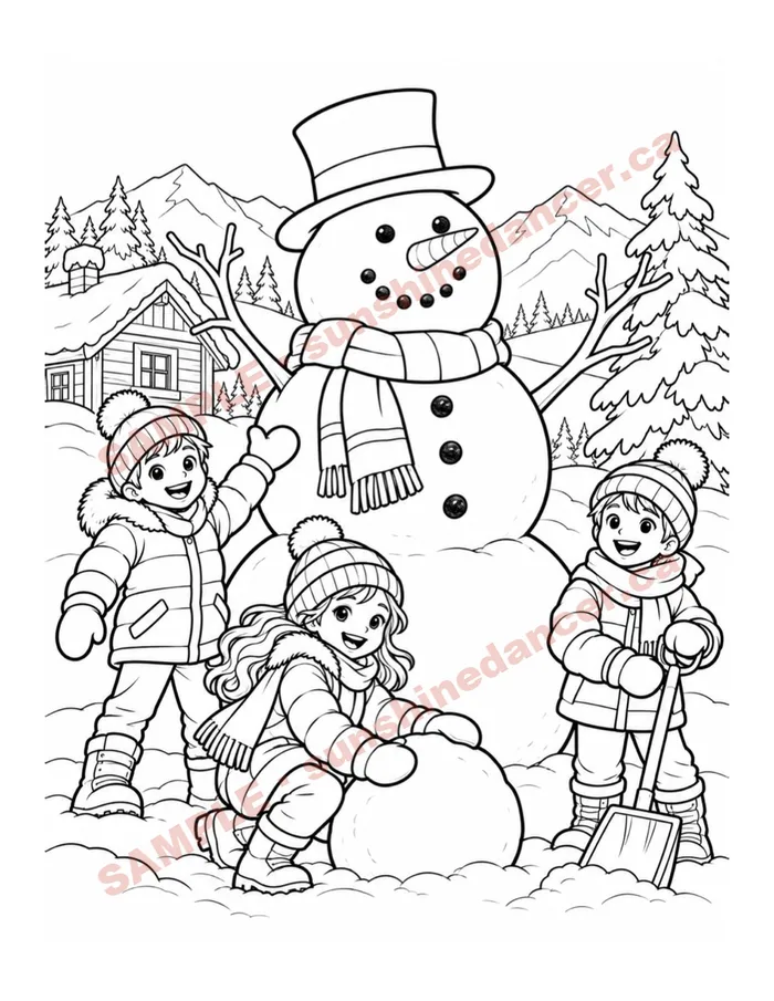 Show sample page: snowman